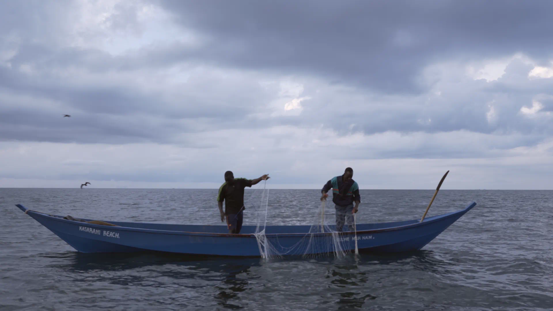 Fishermen fishing in the Lake Victoria, Kenya